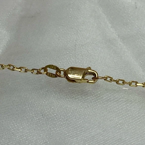 14K YELLOW GOLD small paperclip link chain REAL GOLD 18” - Picture 9 of 13